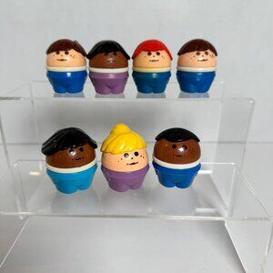 Vintage Fisher Price Toddle Tots Lot of 7 Figures 1980s Little People Style Toys